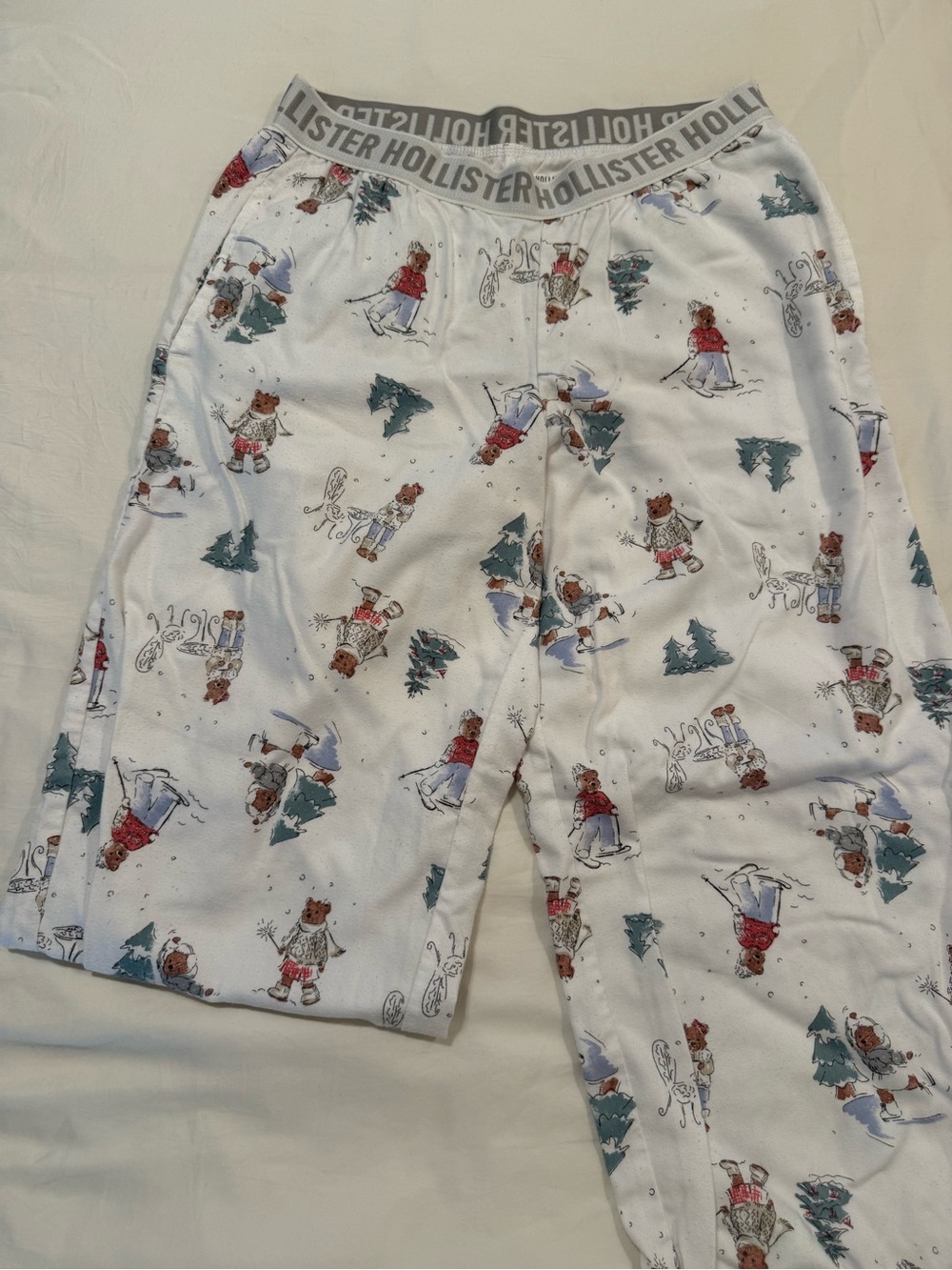 Hollister White Bear & Tree Holiday Pajama Pants